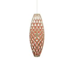 David Trubridge Hinaki Pendelleuchte 90 cm rot