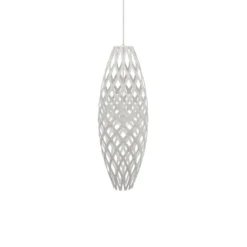 David Trubridge Hinaki Pendelleuchte 90 cm weiß 2 Seiten