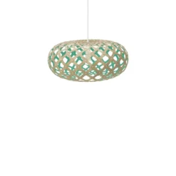 David Trubridge Kina Pendelleuchte Ø 60cm aqua