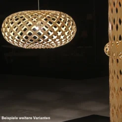 David Trubridge Kina Pendelleuchte Ø 60cm aqua