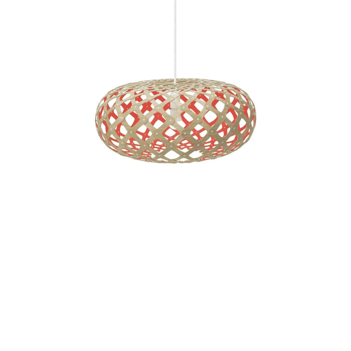David Trubridge Kina Pendelleuchte Ø 60cm rot