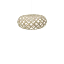 David Trubridge Kina Pendelleuchte Ø 60cm weiß 1 Seite