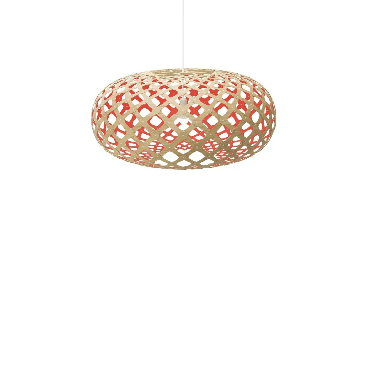 David Trubridge Kina Pendelleuchte Ø 80cm rot