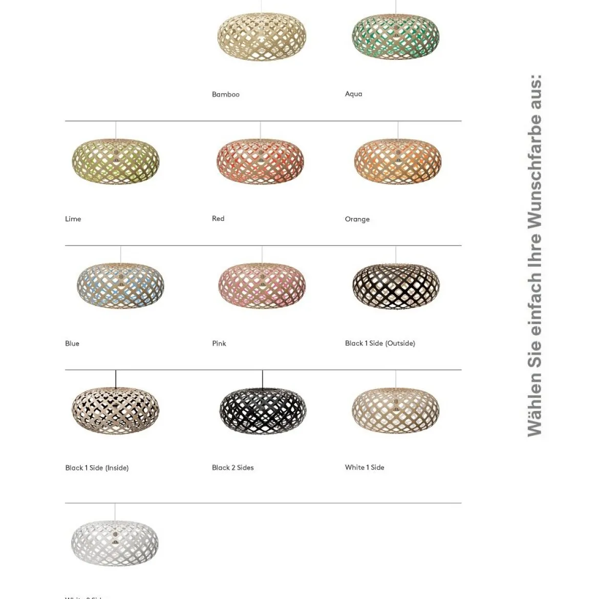 David Trubridge Kina Pendelleuchte Ø 80cm rot