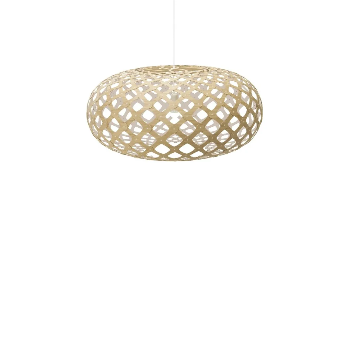 David Trubridge Kina Pendelleuchte Ø 80cm weiß 1 Seite