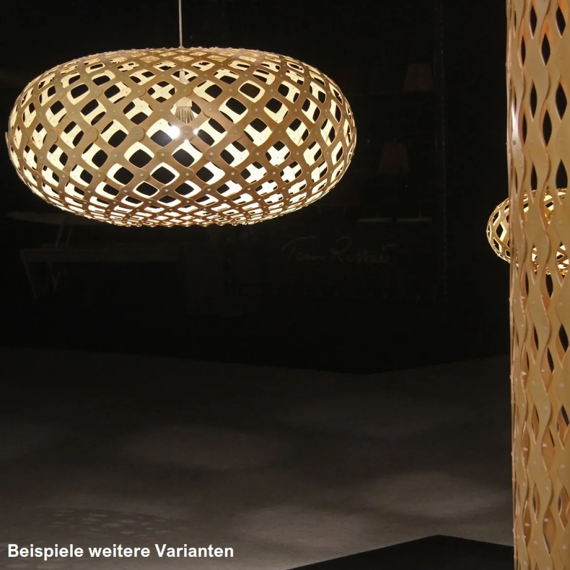 David Trubridge Kina Pendelleuchte Ø 100cm weiß 1 Seite