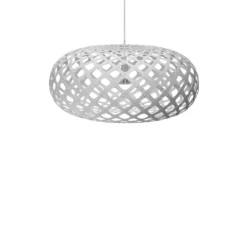 David Trubridge Kina Pendelleuchte Ø 100cm weiß 2 Seiten