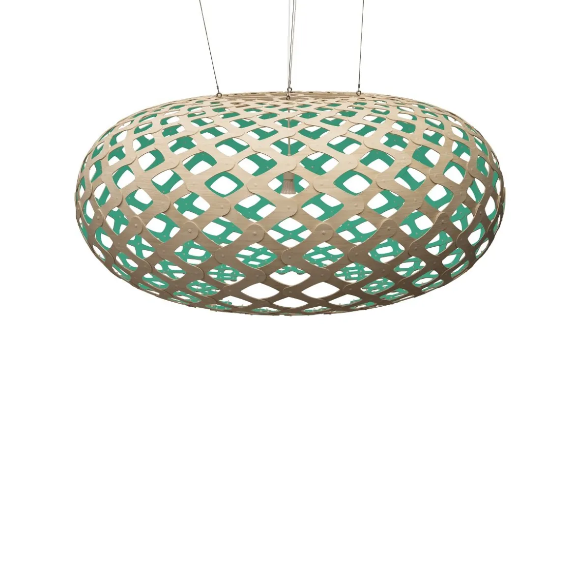David Trubridge Kina Pendelleuchte Ø 140cm aqua
