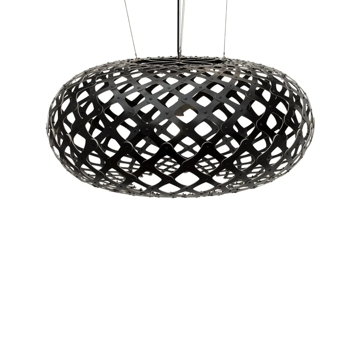 David Trubridge Kina Pendelleuchte Ø 140cm schwarz 2 Seiten