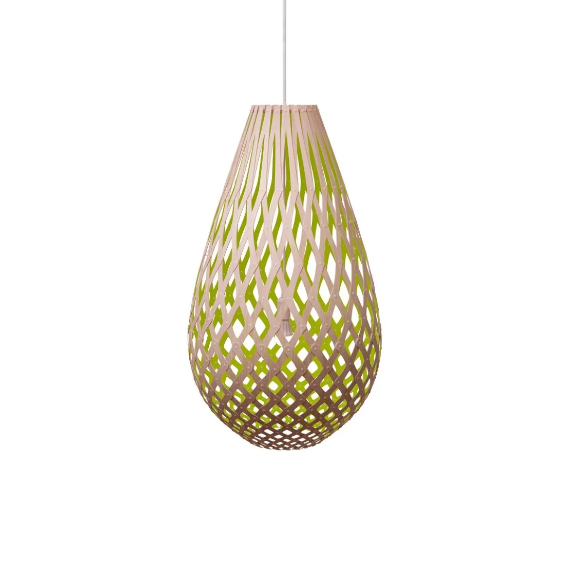 David Trubridge Koura Pendelleuchte 100 cm limette