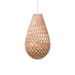 David Trubridge Koura Pendelleuchte 100 cm orange
