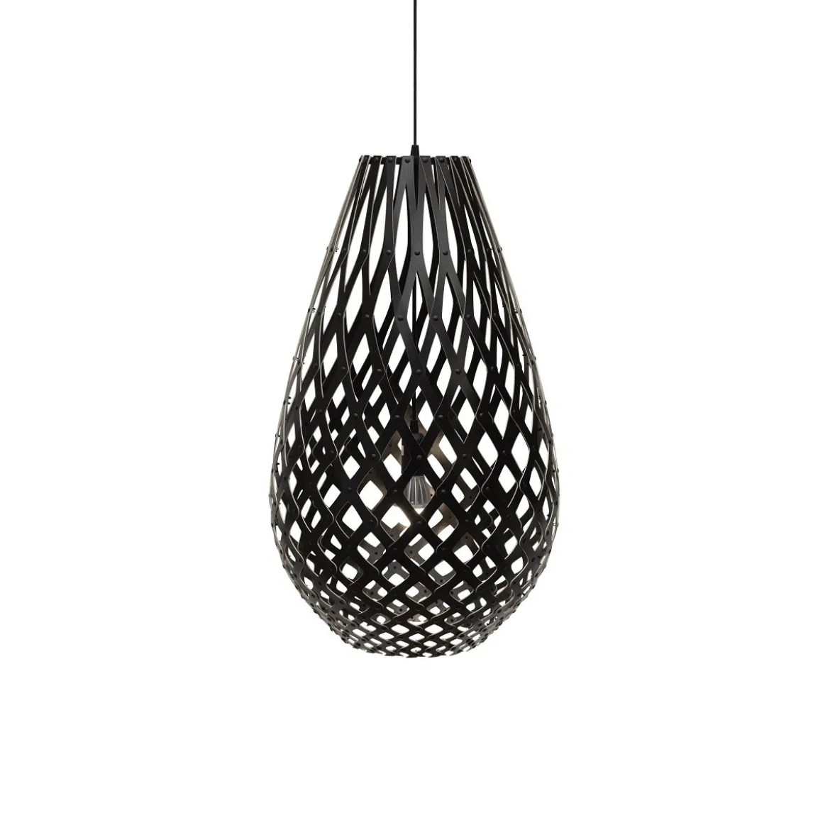David Trubridge Koura Pendelleuchte 100 cm schwarz 2 Seiten