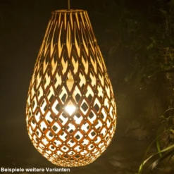 David Trubridge Koura Pendelleuchte 160 cm orange