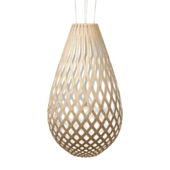 David Trubridge Koura Pendelleuchte 160 cm weiß 1 Seite