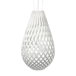 David Trubridge Koura Pendelleuchte 160 cm weiß 2 Seiten