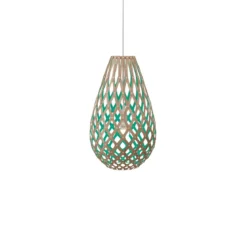 David Trubridge Koura Pendelleuchte 50 cm aqua