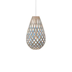 David Trubridge Koura Pendelleuchte 50 cm blau