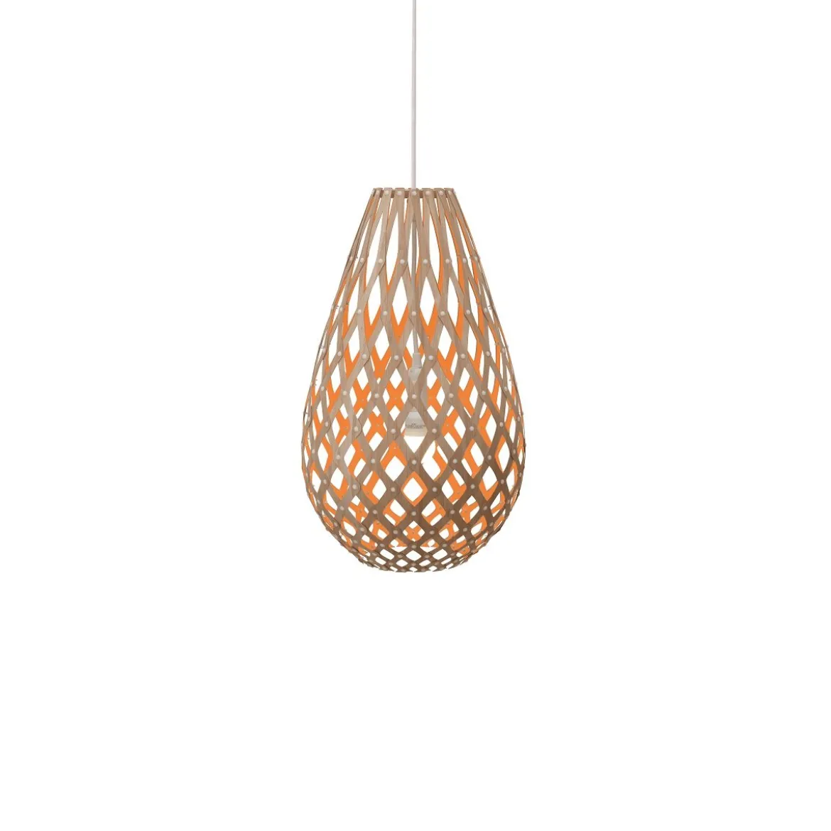David Trubridge Koura Pendelleuchte 50 cm orange