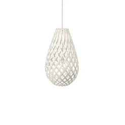 David Trubridge Koura Pendelleuchte 50 cm weiß 2 Seiten
