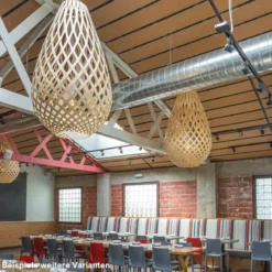 David Trubridge Koura Pendelleuchte 75 cm Innen schwarz
