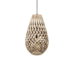David Trubridge Koura Pendelleuchte 75 cm Innen schwarz