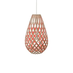 David Trubridge Koura Pendelleuchte 75 cm rot