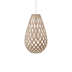 David Trubridge Koura Pendelleuchte 75 cm weiß 1 Seite
