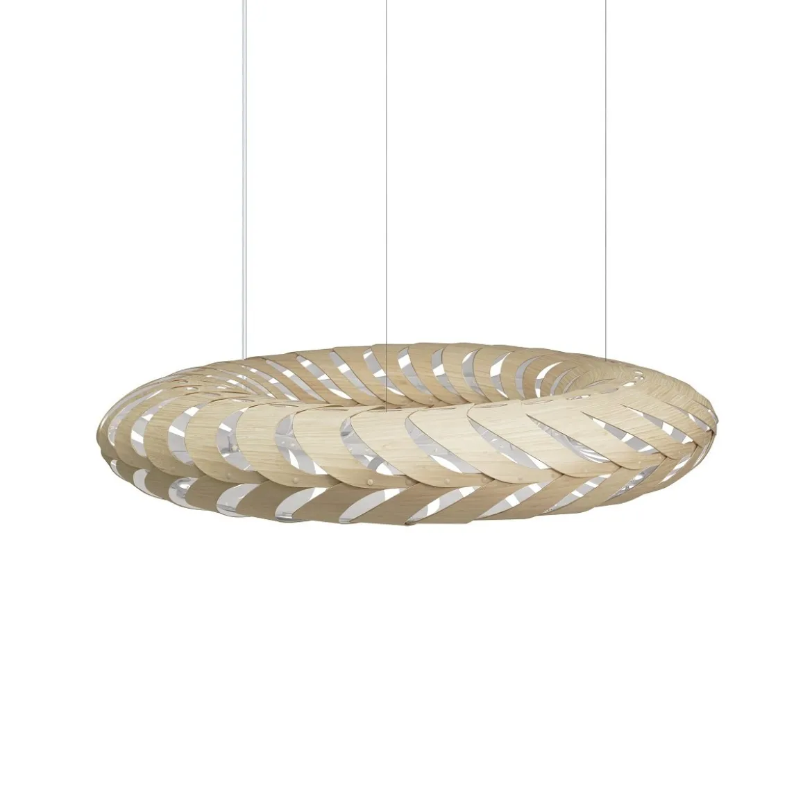 David Trubridge Maru Pendelleuchte Ø 110cm weiß 1 Seite