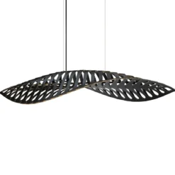 David Trubridge Navicula large Pendelleuchte 100 cm schwarz 2 Seiten