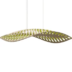 David Trubridge Navicula large Pendelleuchte 100 cm limette