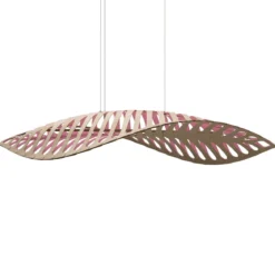 David Trubridge Navicula large Pendelleuchte 100 cm pink