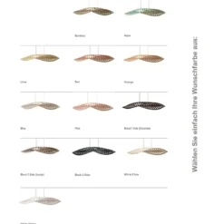 David Trubridge Navicula large Pendelleuchte 100 cm pink