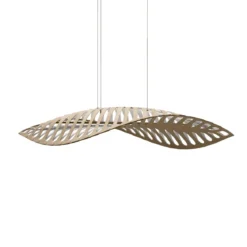 David Trubridge Navicula medium Pendelleuchte 90 cm weiß 1 Seite