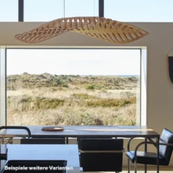 David Trubridge Navicula small Pendelleuchte 57 cm limette
