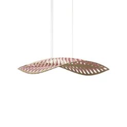 David Trubridge Navicula small Pendelleuchte 57 cm pink