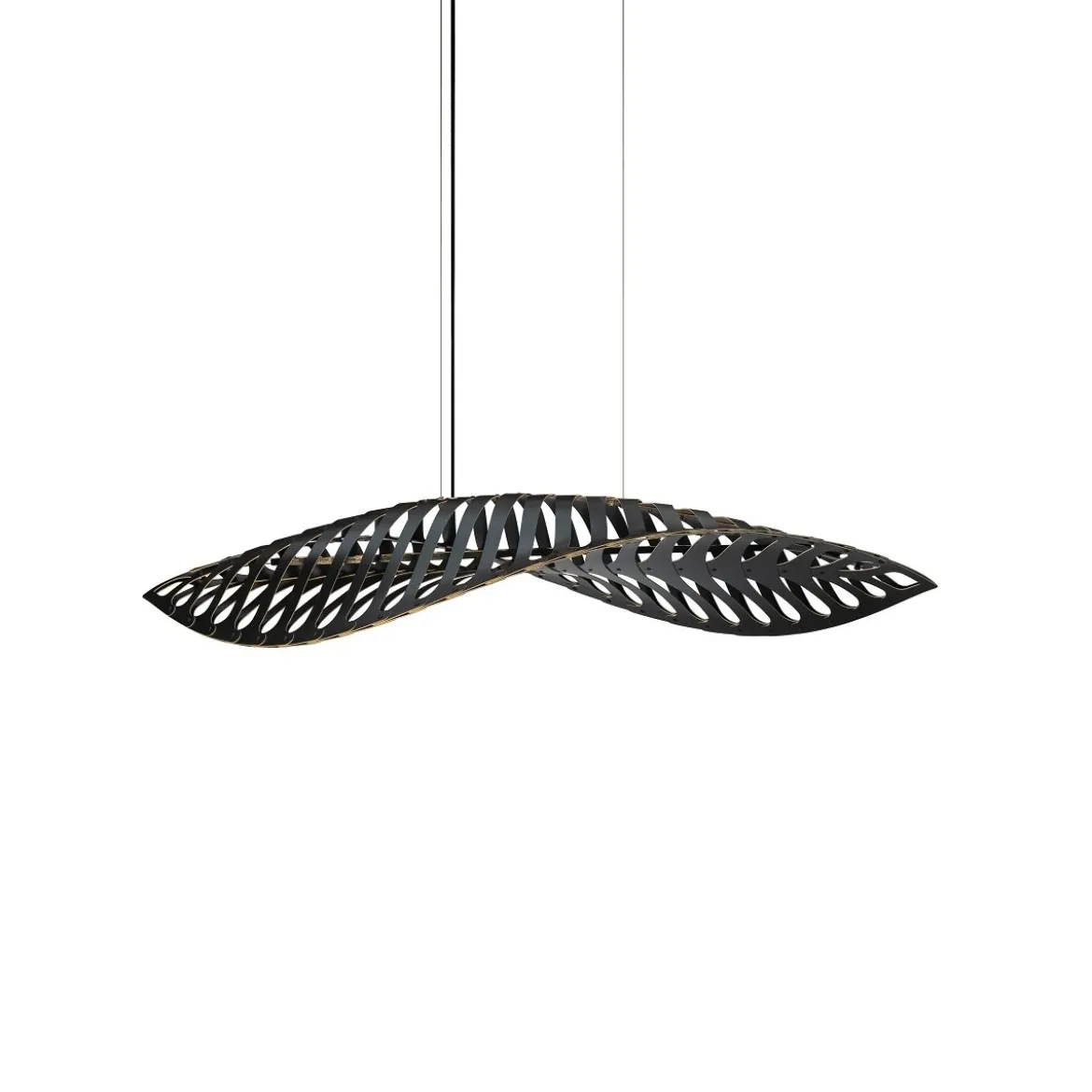 David Trubridge Navicula small Pendelleuchte 57 cm schwarz 2 Seiten