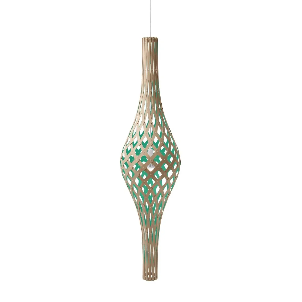 David Trubridge Nikau Pendelleuchte aqua