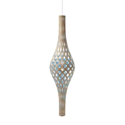 David Trubridge Nikau Pendelleuchte blau