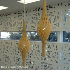 David Trubridge Nikau Pendelleuchte blau