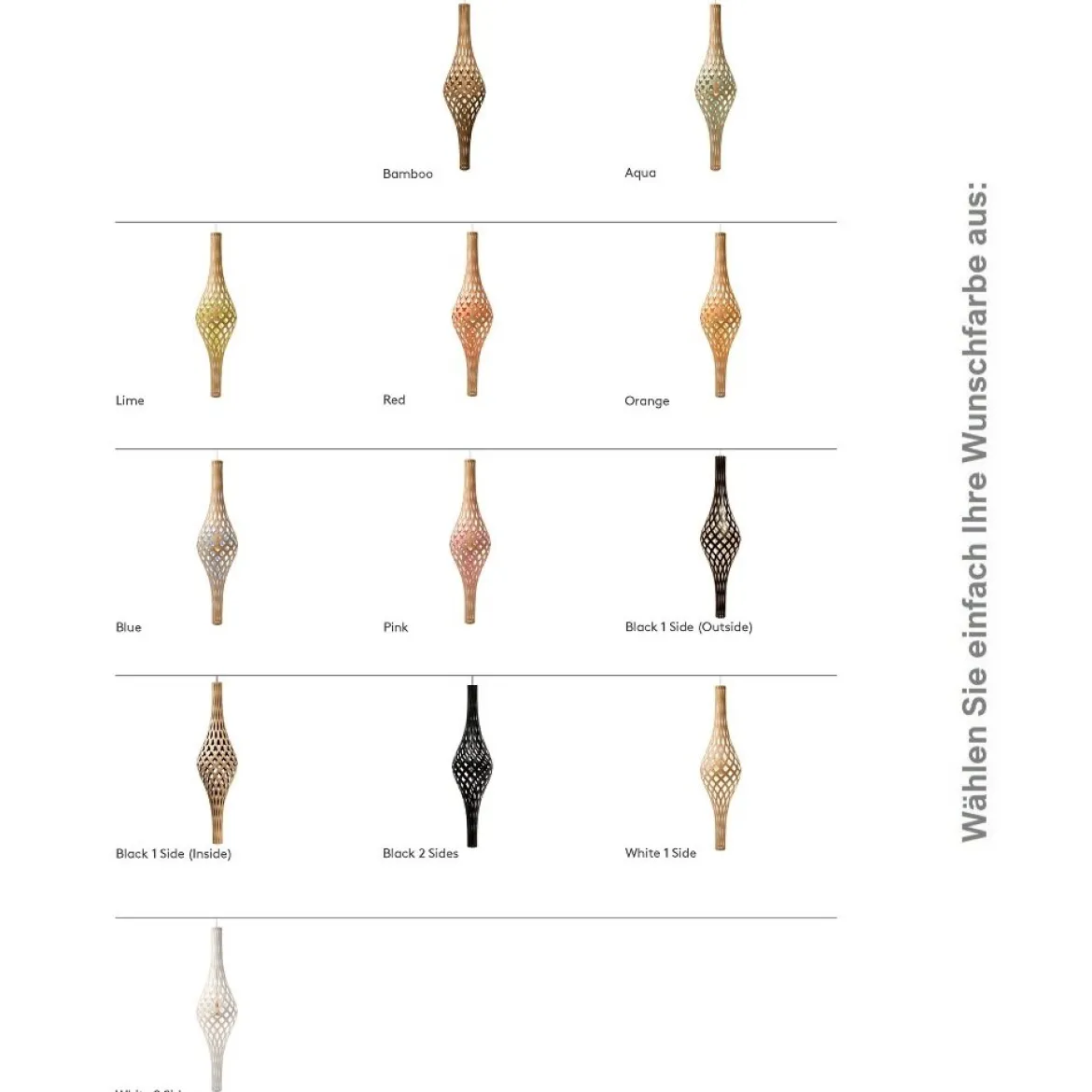 David Trubridge Nikau Pendelleuchte limette