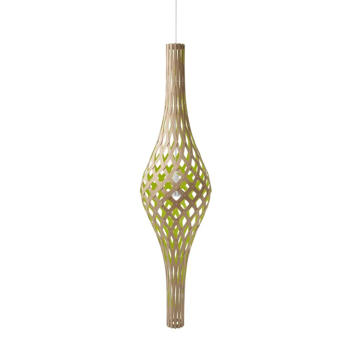 David Trubridge Nikau Pendelleuchte limette