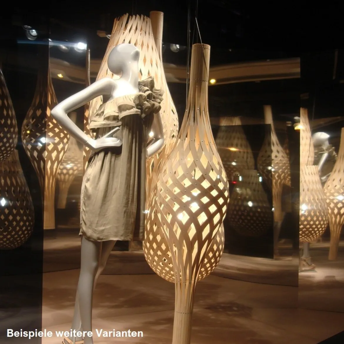 David Trubridge Nikau Pendelleuchte orange