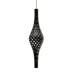 David Trubridge Nikau Pendelleuchte schwarz 2 Seiten