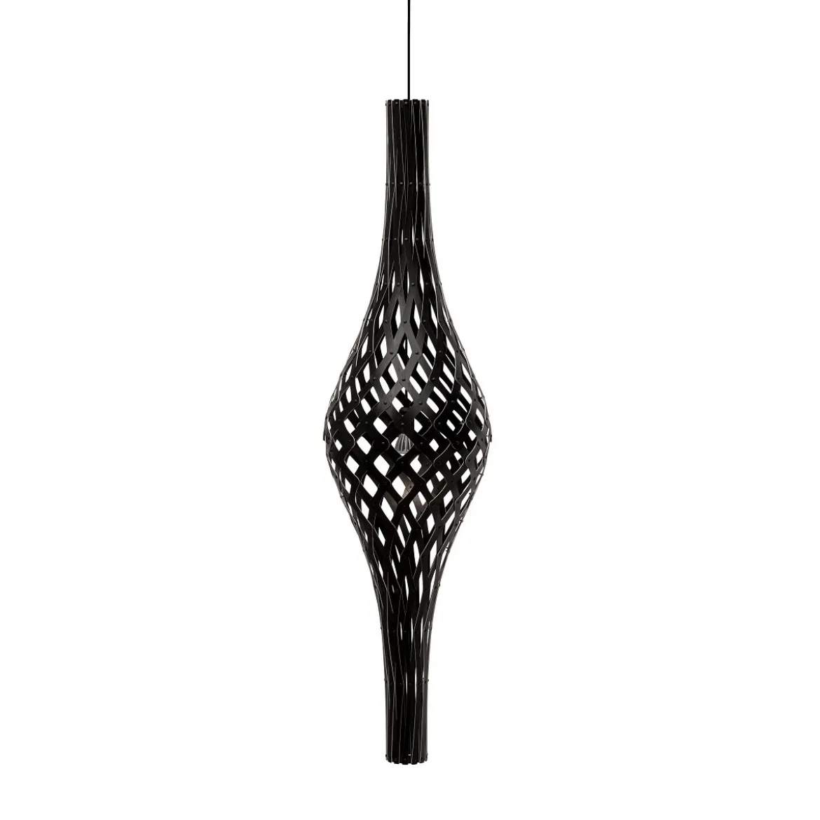 David Trubridge Nikau Pendelleuchte schwarz 2 Seiten