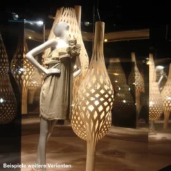 David Trubridge Nikau Pendelleuchte weiß 1 Seite