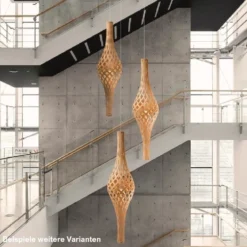 David Trubridge Nikau Pendelleuchte weiß 1 Seite