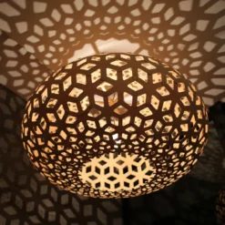 David Trubridge Snowflake Pendelleuchte Ø 80cm bambus