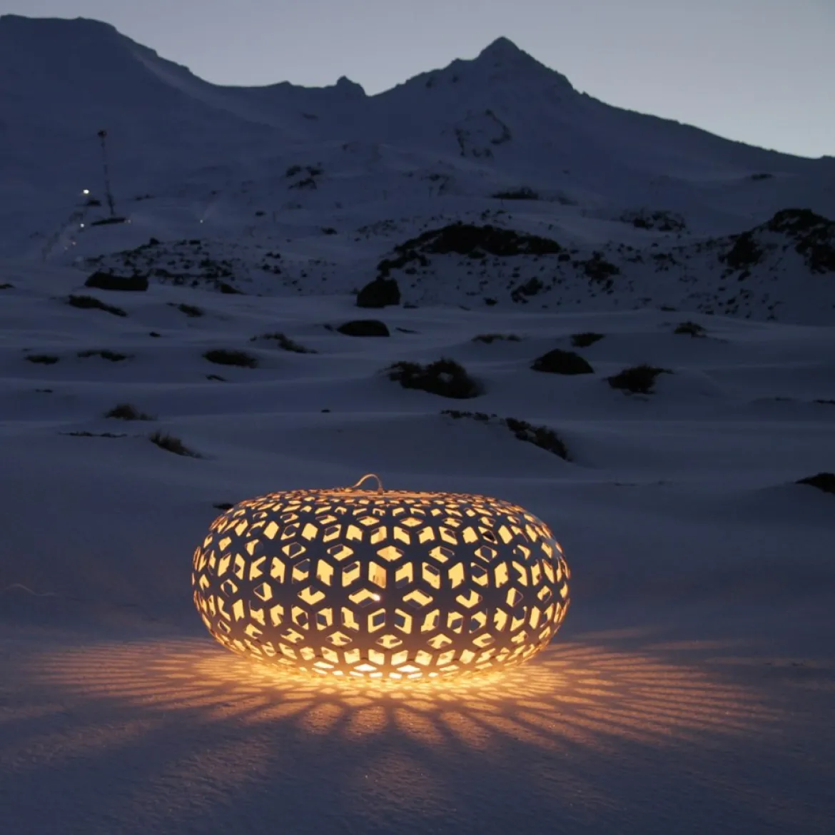 David Trubridge Snowflake Pendelleuchte Ø 80cm bambus