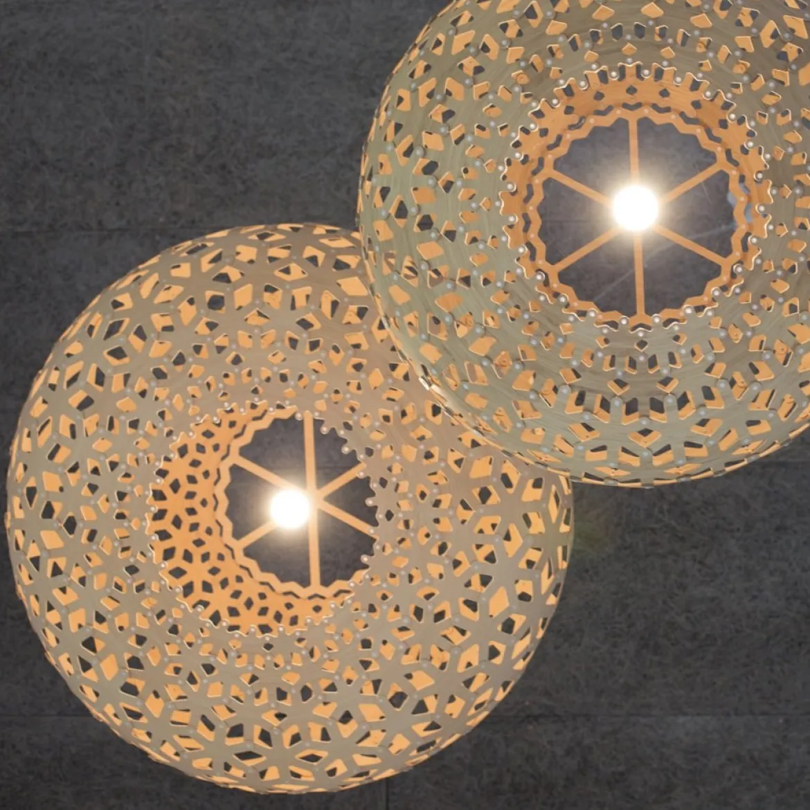 David Trubridge Snowflake Pendelleuchte Ø 80cm bambus