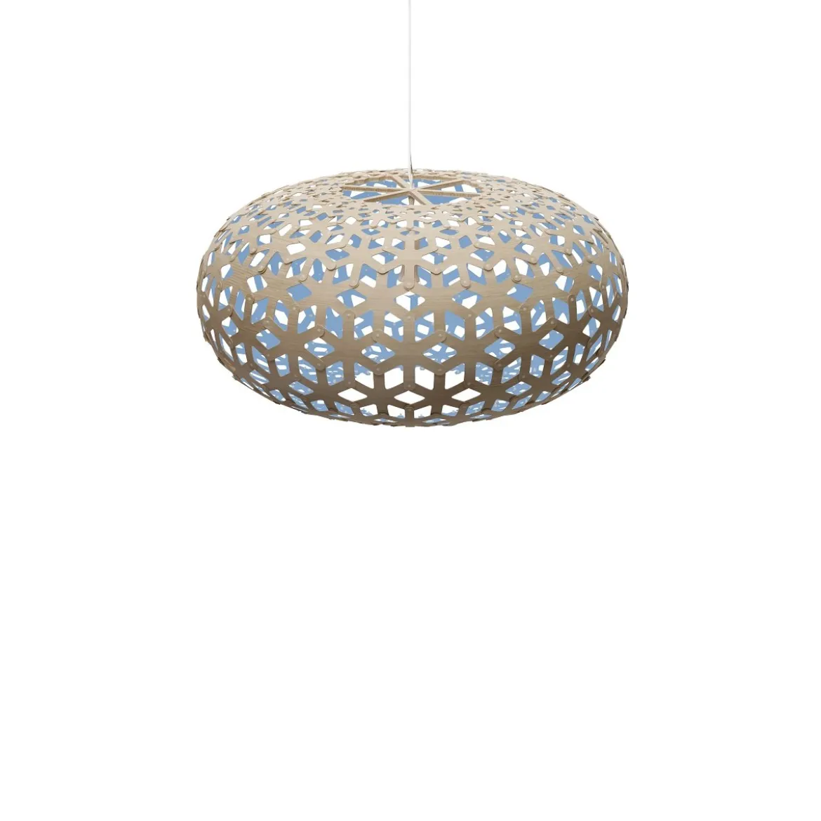 David Trubridge Snowflake Pendelleuchte Ø 80cm blau